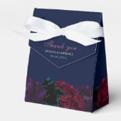 Eleganter Juwel Blume Blau Hochzeit Geschenkschachtel (Vorderseite)