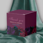 Eleganter Juwel tönt Blume Bordeaux Hochzeit Geschenkschachtel
