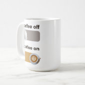 Eleganter Kaffee auf Kaffee aus Mug Kaffeetasse (Vorderseite Links)