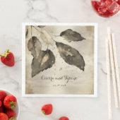 Eleganter Kaffee & Champagner Gold Splash Fünf Blä Serviette (Beispiel)