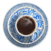 Eleganter Kaffee-Cup-Druckknopf - SRF Keramikknauf (Vorderseite)