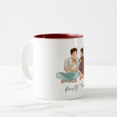 "Eleganter Kaffee für Paare, die sich am Morgen fr Zweifarbige Tasse (Vorderseite Links)