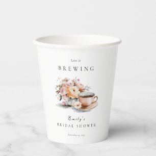 Eleganter Kaffeeliebe Brautparty zum Kaffee Pappbecher