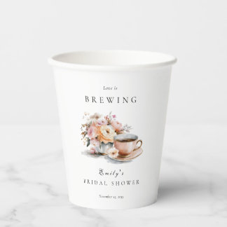 Eleganter Kaffeeliebe Brautparty zum Kaffee Pappbecher