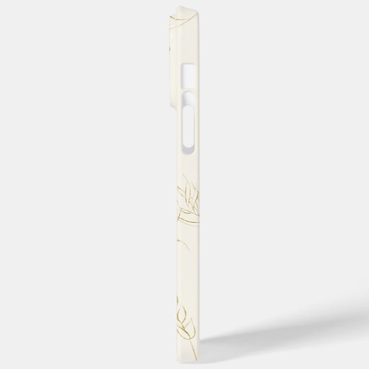 Eleganter Kaiser Pinguin Botanischer Gold-Glitzer Case-Mate iPhone Hülle (Rückseite / Links)