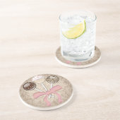 Eleganter Kakao-Damast-Kuchen-Pop Getränkeuntersetzer (Seite)