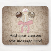 Eleganter Kakao-Damast-Kuchen-Pop Mousepad (Vorne)