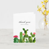 Eleganter Kaktus-Garten Wedding | danken Ihnen Karte (Gelbe Blume)