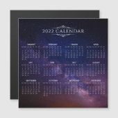Eleganter Kalender 2022 auf der Milchstraße | Magn Magnetkarte (Vorne/Hinten)