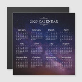 Eleganter Kalender 2023 auf der Milchstraße | Magn Magnetkarte (Vorne/Hinten)
