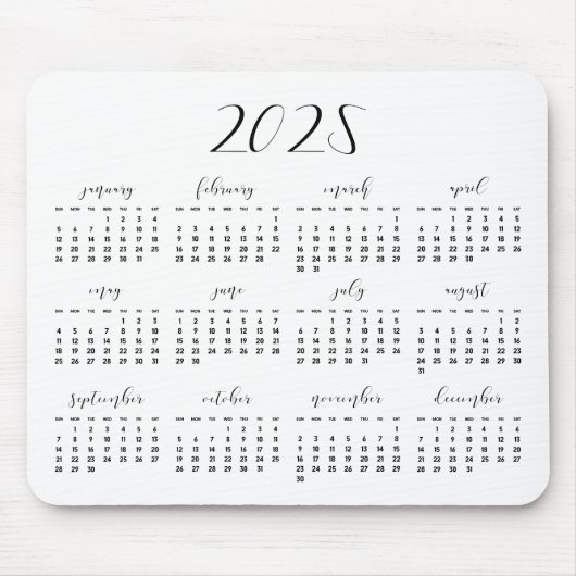 Eleganter Kalender 2023 Mousepad (Vorne)