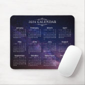 Eleganter Kalender 2024 auf der Milchstraße | Mous Mousepad (Mit Mouse)