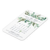 Eleganter Kalender Eukalyptus Speichern Sie das Da Magnet (Linke Seite)