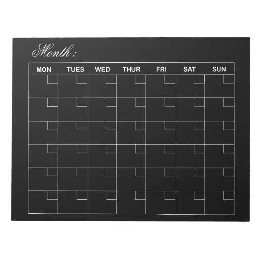Eleganter Kalender-Planer Notizblock (Vorderseite)