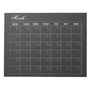 Eleganter Kalender-Planer Notizblock