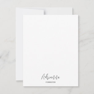 Eleganter Kalligraenname Minimal Mitteilungskarte