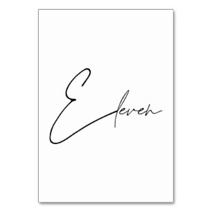 Eleganter kalligrafischer Hochzeitstisch 11 Tischn Tischnummer