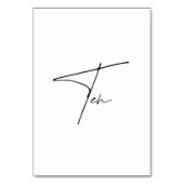 Eleganter kalligrafischer Hochzeittisch 10 Tischnu Tischnummer (Rückseite)