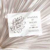 Eleganter Kalligraphie-Neutral-Ton Save the Date Einladung