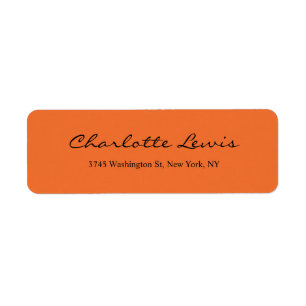 Eleganter Kalligraphie Schlicht Orange Legible Tex