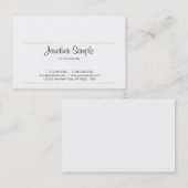 Eleganter Kalligraphie-Skript-Goldentwurfs-Luxus Visitenkarte (Vorne/Hinten)