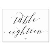 Eleganter Kalligraphie-Tisch Achtzehn Empfang Tischnummer (Vorderseite)