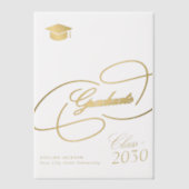 Eleganter Kalligraphieskriptkappe Abschluss Pergament Einladungen (Vorderseite)