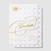 Eleganter Kalligraphieskriptkappe Abschluss Pergament Einladungen (Versetzt (Einladung))