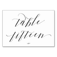 Eleganter Kalligraphietisch Fünfzehn Empfang