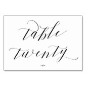 Eleganter Kalligraphietisch Zwanzig Empfang Tischnummer (Rückseite)