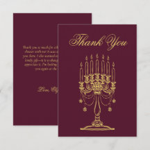 Eleganter Kandelaber Burgund und Gold handgezeichn