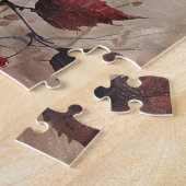 Eleganter Kardinal und Berries Malerei Puzzle (Seite)