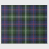 Eleganter Karierter Clan Sutherland Rustikaler Tar Geschenkpapier (Flach)
