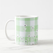 Eleganter karierter Gingham, grün und grün Kaffeetasse (Links)