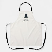 Eleganter Karierter Navy Blue und Green Weihnachts Schürze (Vorderseite)