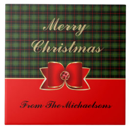 Eleganter Karierter und juwelengezierter Bow mit N Fliese