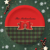 Eleganter Karierter und juwelengezierter Bow mit N Pappteller