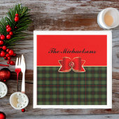 Eleganter Karierter und juwelengezierter Bow mit N Serviette