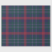 Eleganter Karierter Urlaub in Rotem Tartan Geschenkpapier (Flach)