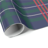 Eleganter Karierter Urlaub in Rotem Tartan Geschenkpapier (Rolleneckpunkt)