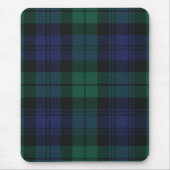 Eleganter Karo-Klassiker Rustikal Grün Tartan Mousepad (Vorne)