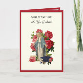 Eleganter katholischer Abschluss Jungfrau Mary Ros Karte (Vorderseite)