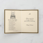 Eleganter katholischer Priester Goldmedaillengewin Karte (Innenseite)