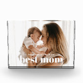 Eleganter Keepake Beste Mama je Foto Block (Vorderseite)