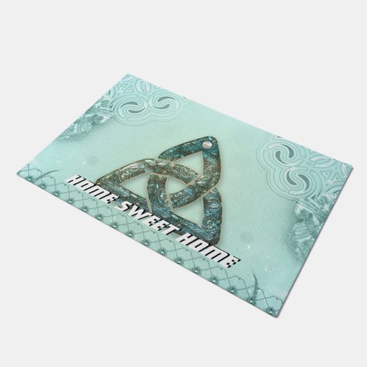 Eleganter keltischer Knoten Fußmatte (Schrägansicht)