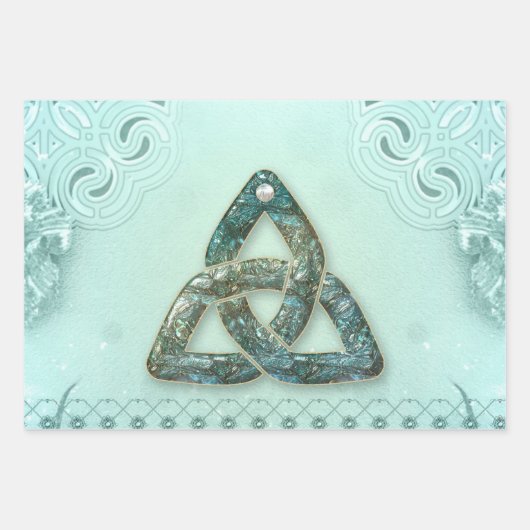 Eleganter keltischer Knoten Geschenkpapier Set (Vorderseite 3)