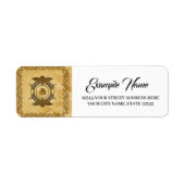 Eleganter keltischer Knoten in goldenen Farben. (Vorne)