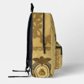 Eleganter keltischer Knoten in goldenen Farben. Bedruckter Rucksack (Links)