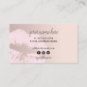 Eleganter Kick Rosa Rosa Goldlips Make-up Künstler Visitenkarte (Rückseite)