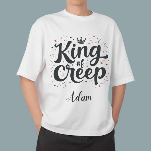 Eleganter "King of Creep" Name Halloween Kalligrap Sweatshirt